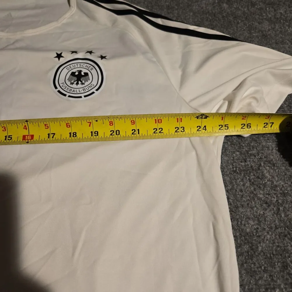 Adidas Deutscher Football Jesery Mens 2XL White Pullover Short Sleeve Climalite